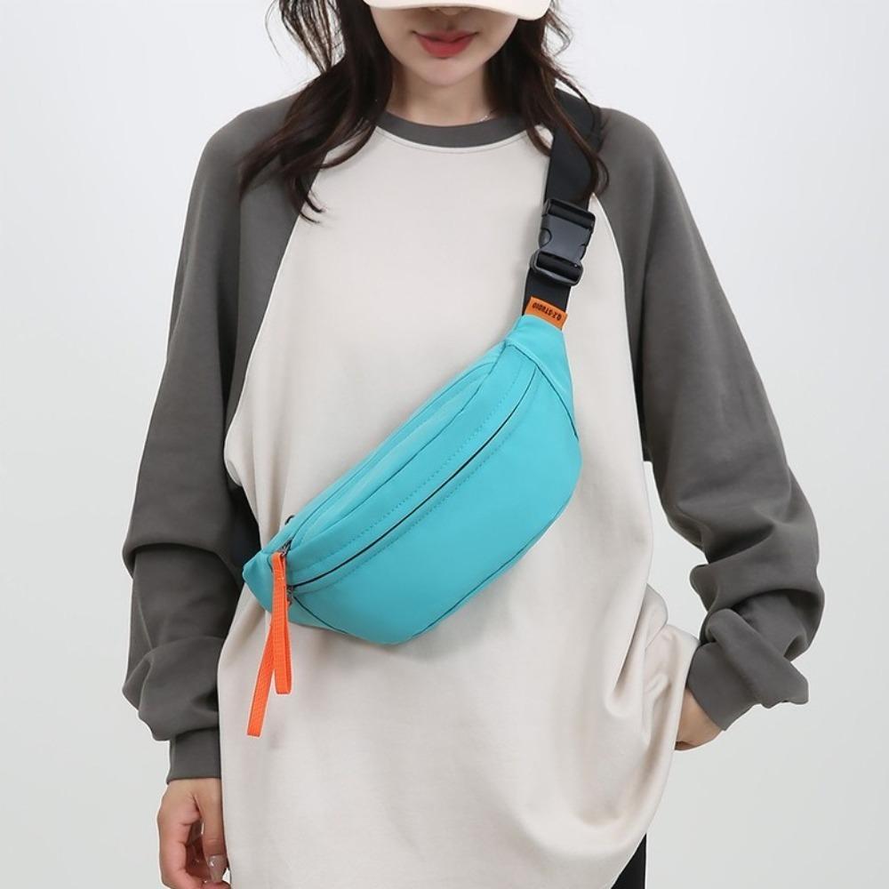 Adjustable Shoulder Strap Nylon Waist Bag Multi-pocket Diagonal Shoulder Bag Commuting