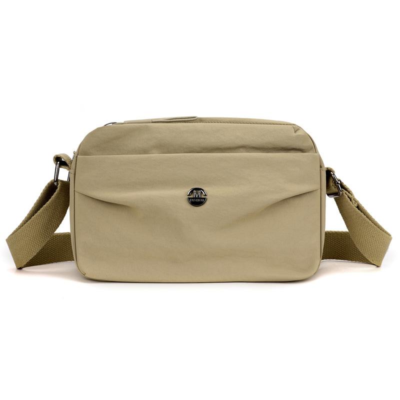 Stylish and versatile women's messenger bag trendy and casual multi-compartment nylon bag lightweight and simple shoulder small square bag