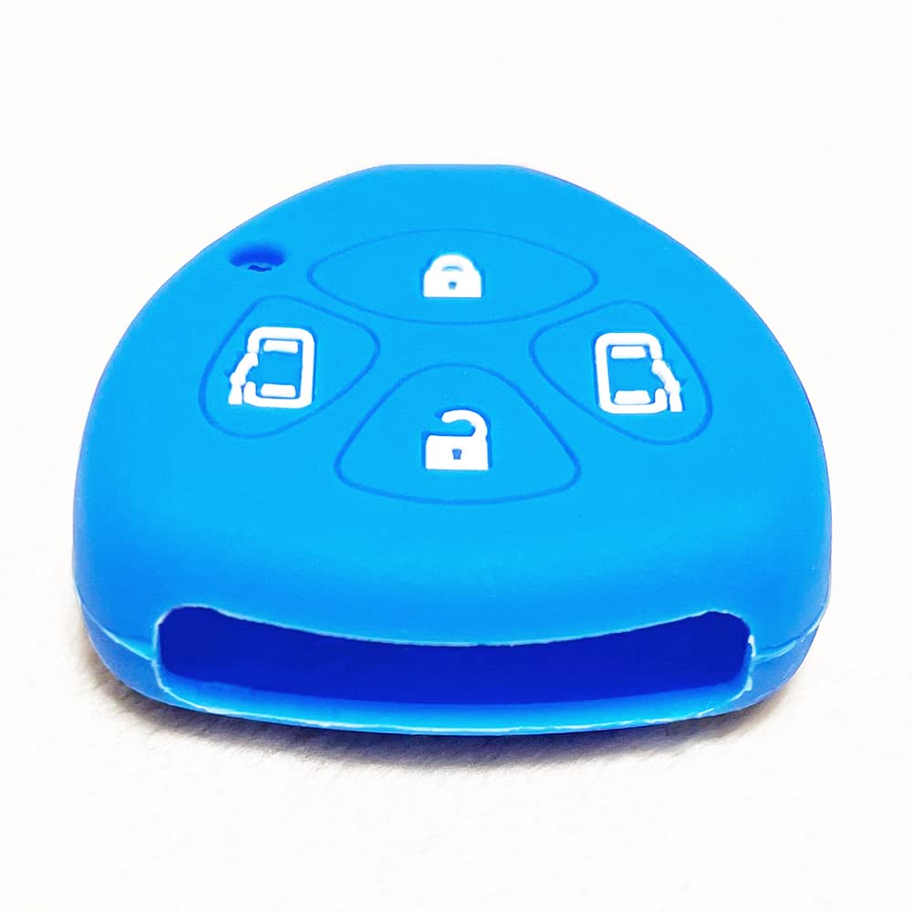 IKT Silicone Cover for Toyota, Keyless Keyless Keys, 4 Buttons, Light Blue, Alphard, Noah,