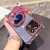 KEYSION Glitter Jewelled Magnetic Phone Case for HONOR X7c X8b X8A Makeup Mirror Stand Shockproof Cover for Honor 200 Smart 5G