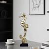 Creative Seahorse Starfish Golden Statue Living Room Decoration Marine Organism Ornaments Resin Sculpture Room Aesthetic Decor