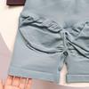 Dames Hoge Taille Geribbelde Yogashorts - Billenlifter, Kruislings Tailleband, Driekwart Lengte voor Hardlopen en Fitness