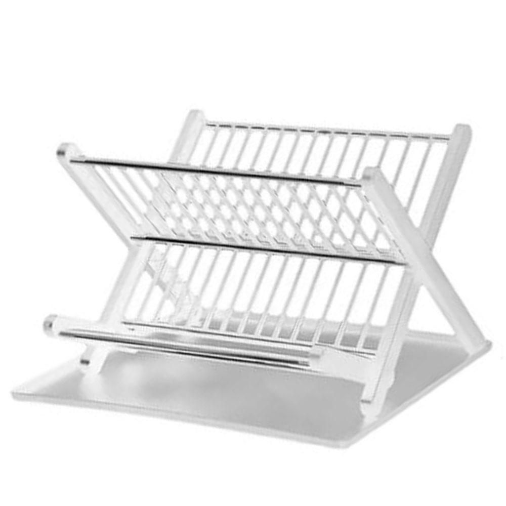 X-Type Foldable Drain Rack Large Capacity Dish Drying Rack Folding Bowl Draining Stand  Kitchen