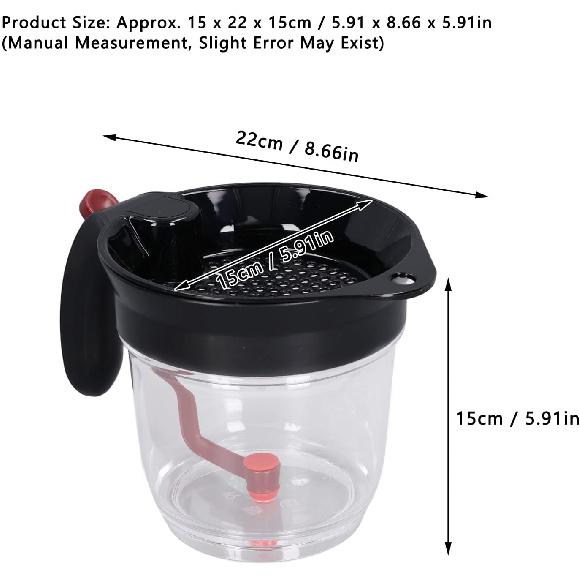 Fat Separator with Bottom Release,1000ml Gravy Separator & Fat Separator Cup,Oil Strainer, Degreasing Cup, Grease Strainer,For Cooking Gravy, Soups,