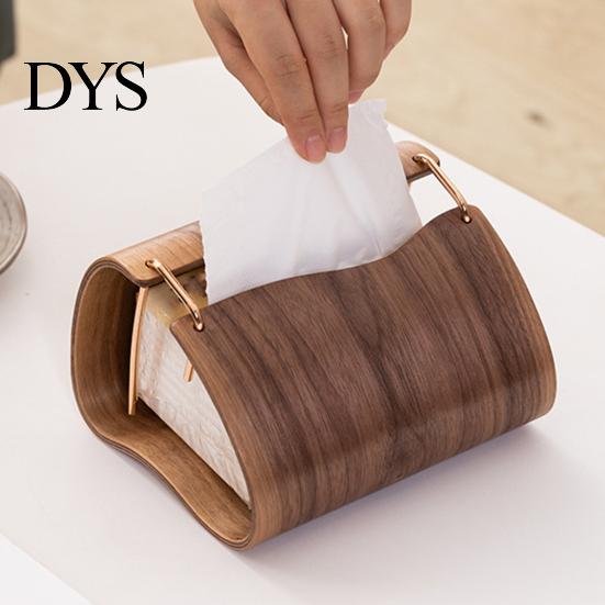 Dining Room Decor Wooden Tissue Holder, Rectangular Decorative Paper Napkin Dispenser, Box Holder Organizer, for Office Desk Home Multipurpose