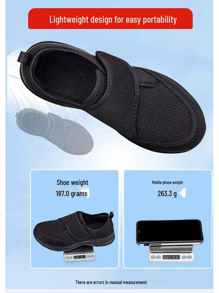 Four Seasons Damen Übergröße Leichte Atmungsaktive Walking-Schuhe – Extra Weite Weiche Sohle für Senioren