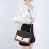 Coach Lane 26 Fashion Color Block Chain Crossbody Shoulder Bag Coated Canvas And Leather Medium Women handbags Brown White C1539-IMNOX