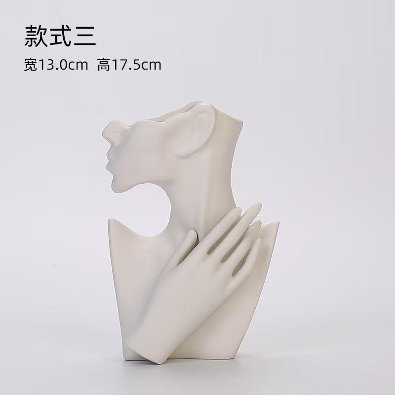 Woman Body Model Vase Nordic Style Ceramic Modern Body Art Vase Home Decor Creative Flower Pot Living Room Decoration Vases