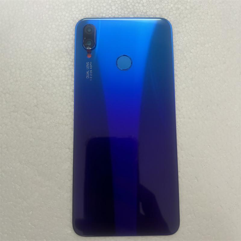 New Battery Back Cover For Huawei Nova 3i INE-AL00 Glass Panel Housing Battery Cover Rear With Camera Lens+Fingerprint