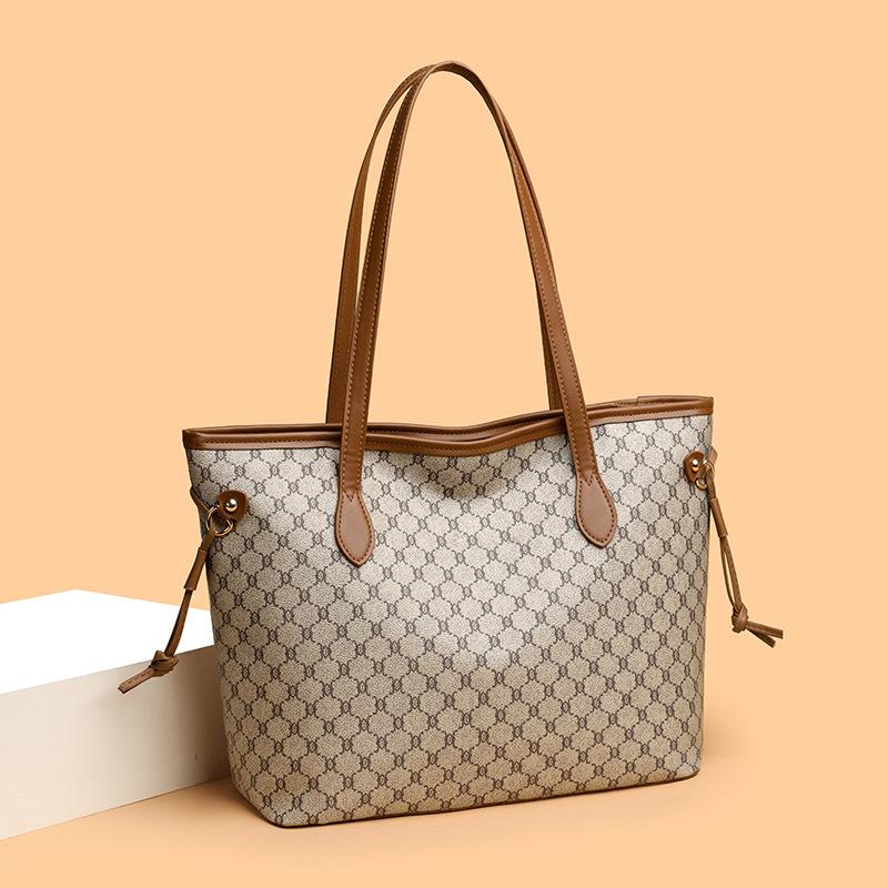 Bolso de mano de cuero suave para mujer con patrón geométrico, bolso tote de gran capacidad, portátil, diseño de moda