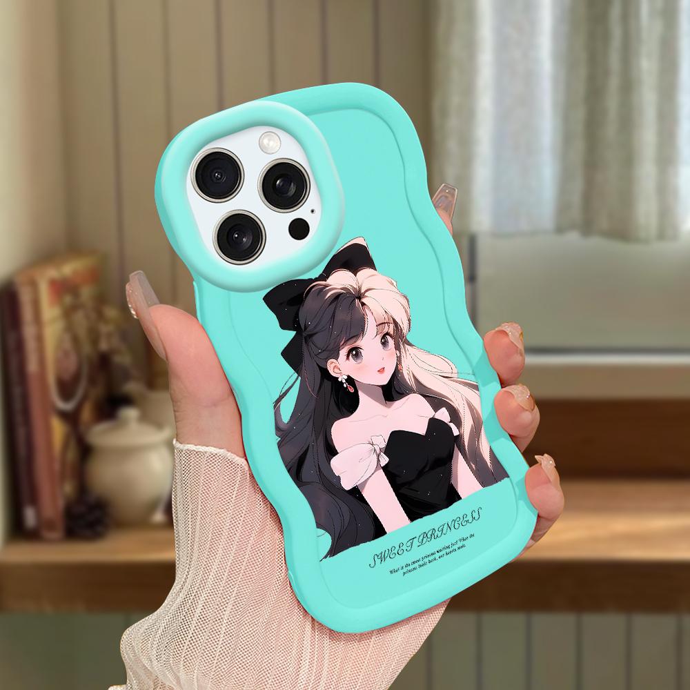 Big Wave Edge Weiches Silikonmaterial Macaron-Telefongehäuse Stoßfestes Schutzgummigehäuse für iPhone Samsung Huawei Honor Xiaomi Redmi OnePlus Moto