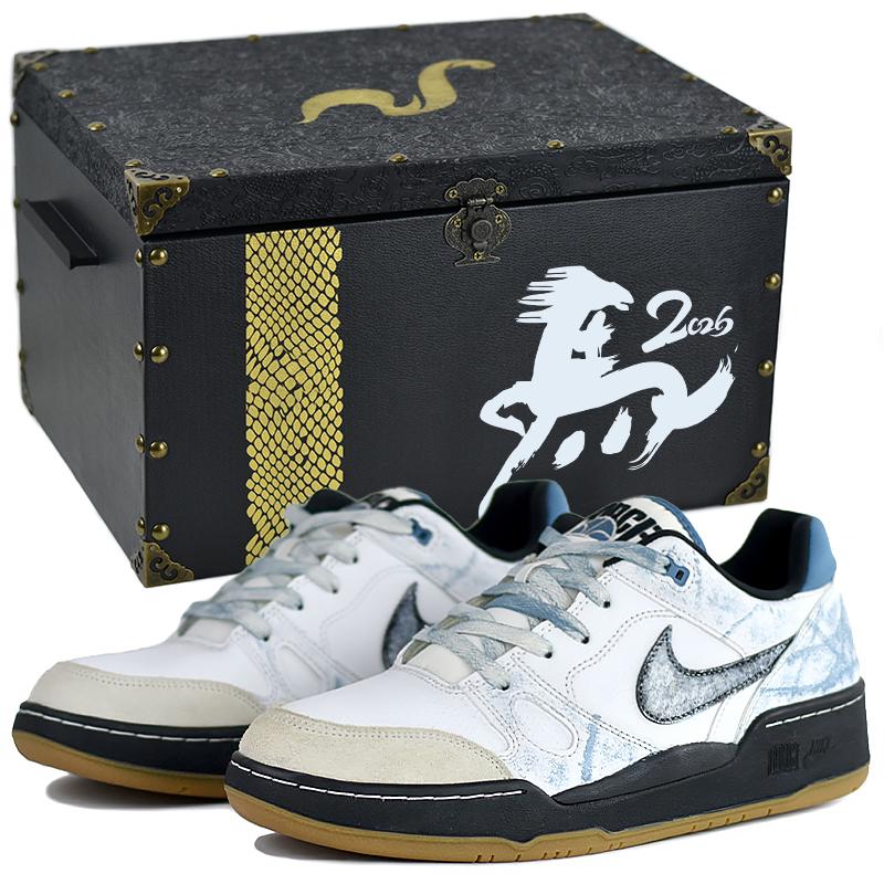 

Nike Full Force Low top Skateboard Shoes Men s Blue White HJ7262-100(Team96-S-BOX) 45
