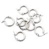 10pcs Stainless Steel Earring Hoops 15-55mm Round Open Earrings Clips Circle Diy Jewelry Making Findings Accessories