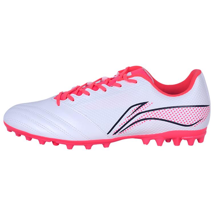 

New LiNing Shadow Cushioned Anti-Slip And Wear-Resistant Lightweight Soccer Shoes Men s White Red ASFS009-7 43