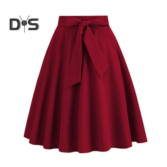 

Женская мини-юбка с высокой талией, шнуровкой, бантом, декором, короткая юбка, однотонная, трапециевидная, юбка для катания на коньках, повседневная одежда для отдыха 2XL вино красного