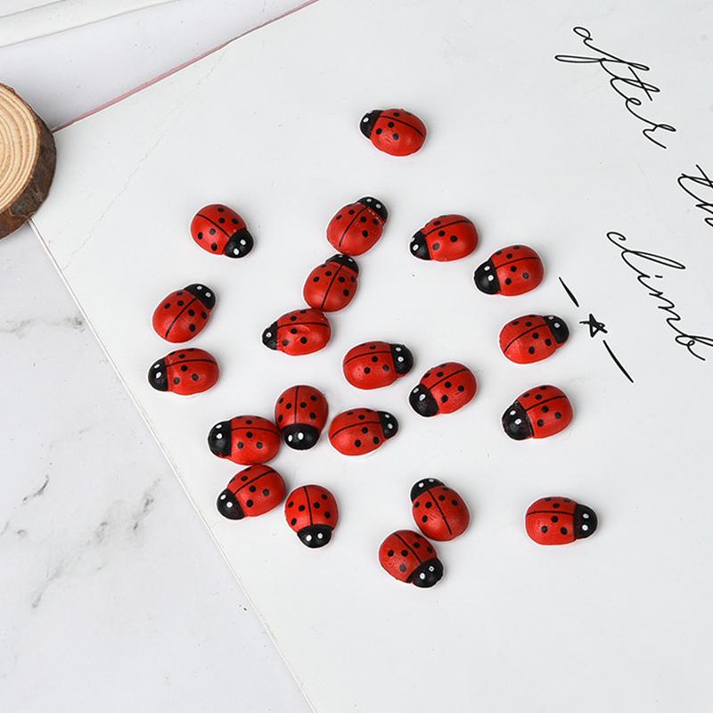 100Pcs Mini Holz Käfer Diy Handgemachte Handwerk Kühlschrank Wand Aufkleber Wohnkultur