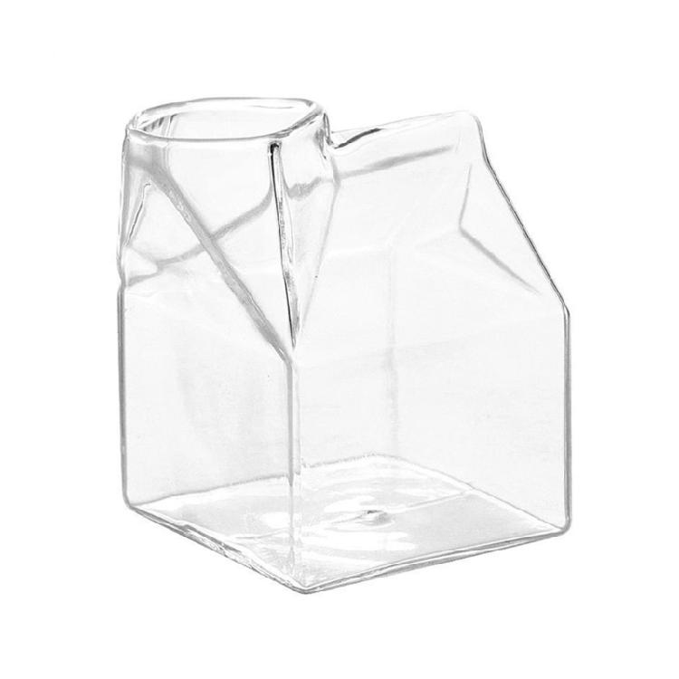 Clear Square Cocktails Glasses Coffee Cup Students Drink Bottle Cute Coffee Cup 1