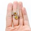 Citrine Ring: 925 Sterling Silver, Unique Gemstone Shape