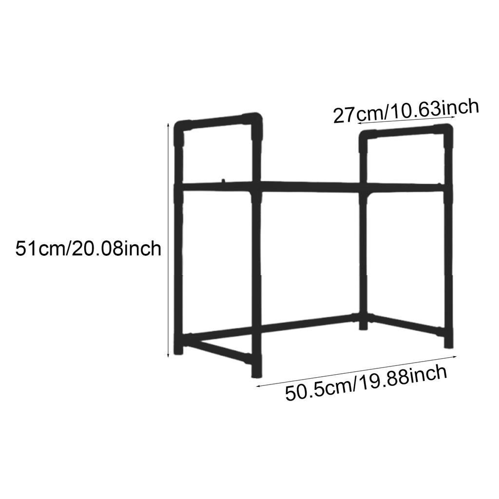 Multifunctional Microwave Rack, 3-Tier Stackable Shelf Organizer, Sturdy Metal for Home Kitchen Office Pantry Storage