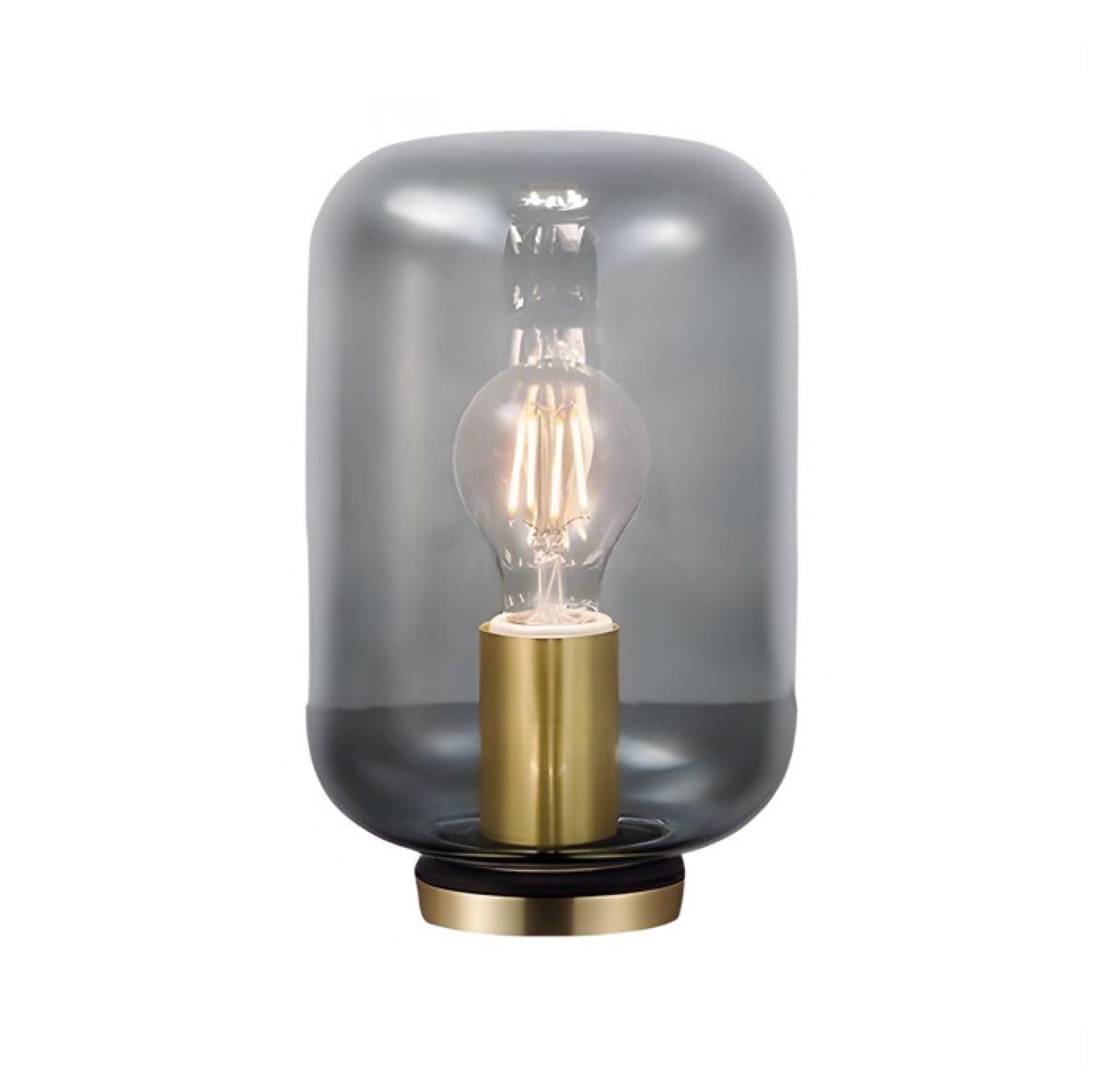 

Daiko Electric DAIKO LED Stand Light with Lamp, 2.5W LED Filament Bulb, Candle Color, 2200K, Ra80, Smoked Glass, DXL-81425