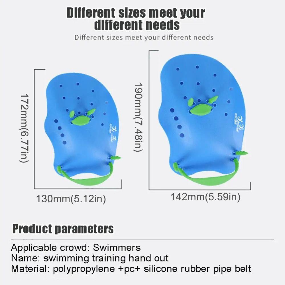Flexible Swimming Training Paddles Adjustable Finger Webbed Paddle  Swimming Training