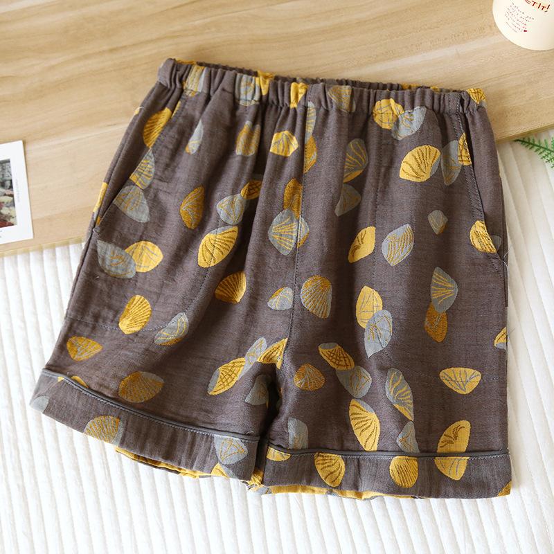 Pantaloncini estivi in jacquard a vestibilità larga da donna: Pantaloncini Leggeri da Loungewear Adatti per l'Uso all'Aperto