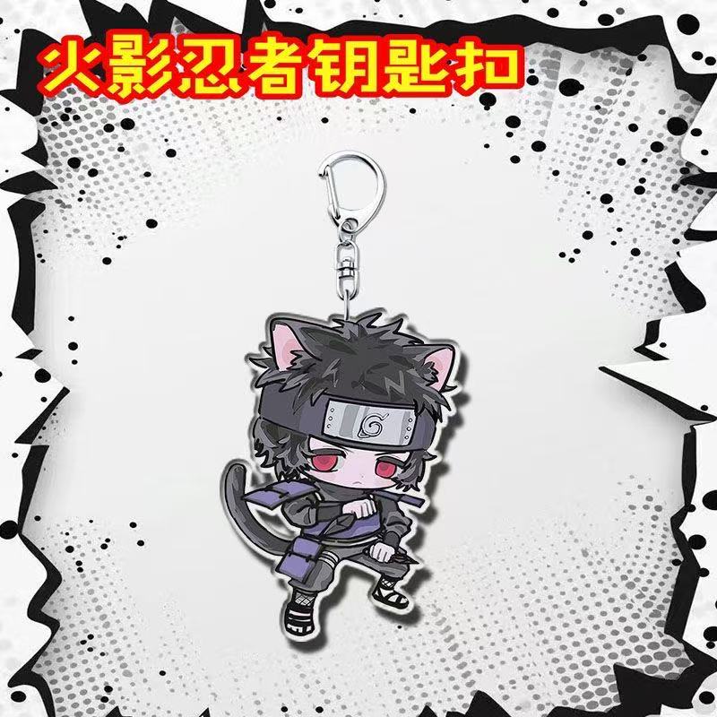 Anime Naruto Portachiavi in acrilico Accessori Naruto Uzumaki Portachiavi Cartoon