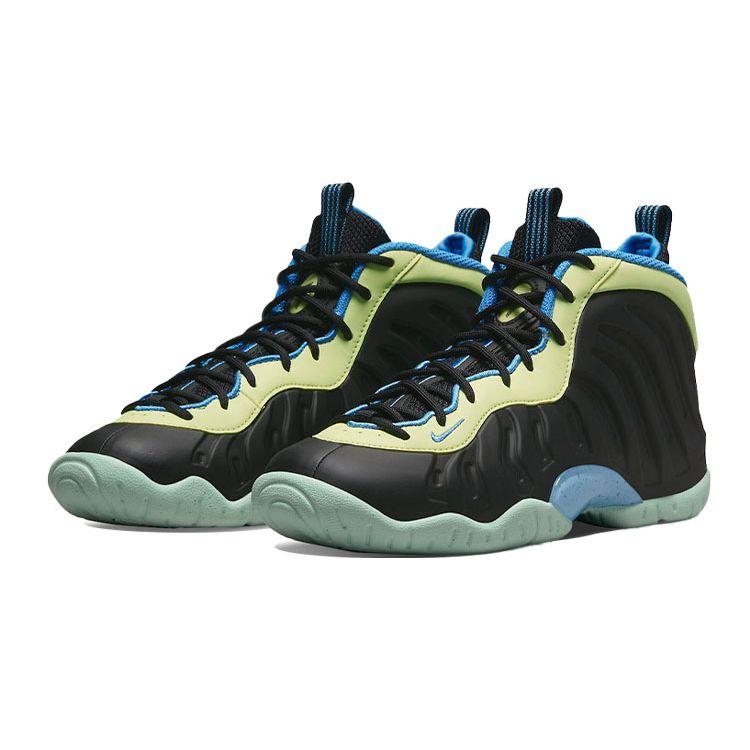 Nike Little Posite One GS Black Multi Color Kids Sneakers Citron-Tint Mint-Foam University-Blue DH6490-001