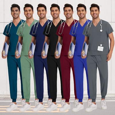 Kittel für Männer und Frauen Großhandel Kittel Uniformen Medizinisches Jogging-Set Krankenschwestern Zubehör Zahnarztpraxis Tierpflege Kittel Oberteil Hosen Sets
