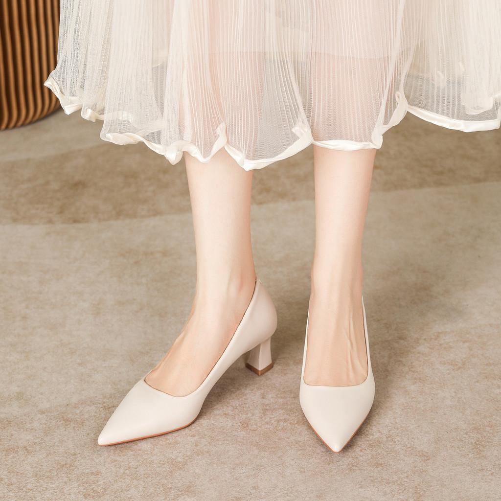 High Heel Court Shoes For Women With Superfiber Material For Work And Casual Wear