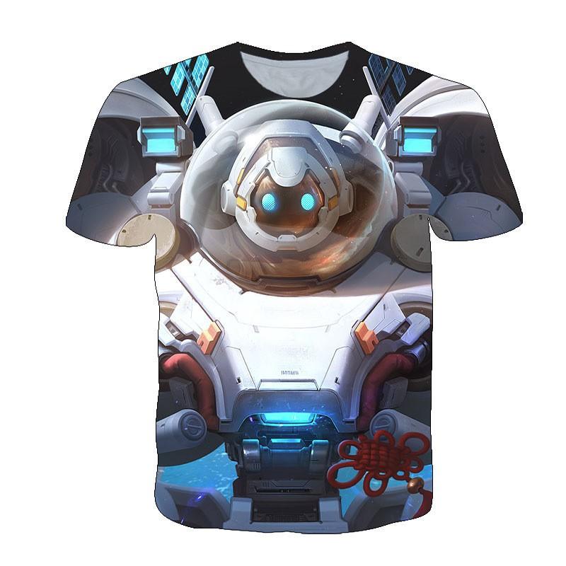 Men Women Gaming T-Shirt With 3D Digital Print Character Design Casual Short Sleeve Tee