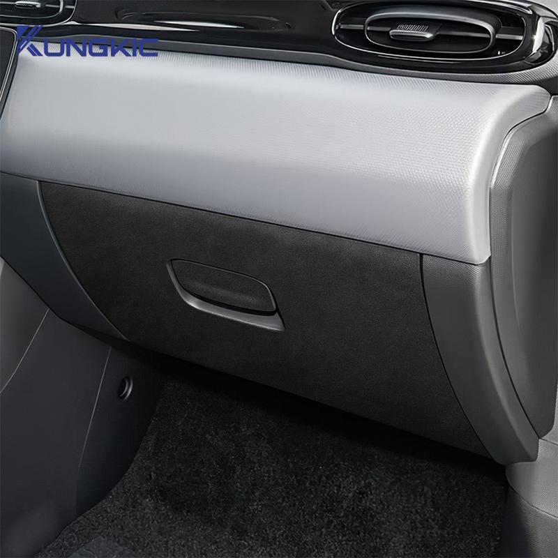 Glove Box Anti Kick Pad For Leapmotor T03 -2026 LHD Carbon Fiber Leather Grain Suede Texture Car Interior Protective Sticker