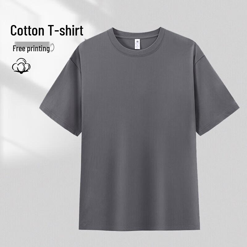 QIANYIYANG Pure Cotton Loose Short Sleeve T-Shirt L