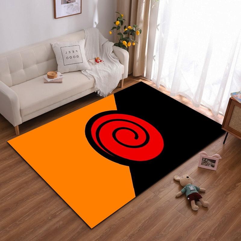 

Stylish Red Spiral Pattern Rug in Black and Orange Suitable for use as an anti-slip game mat for living room and bedroom sofas 40x60cm( 15x23in )
