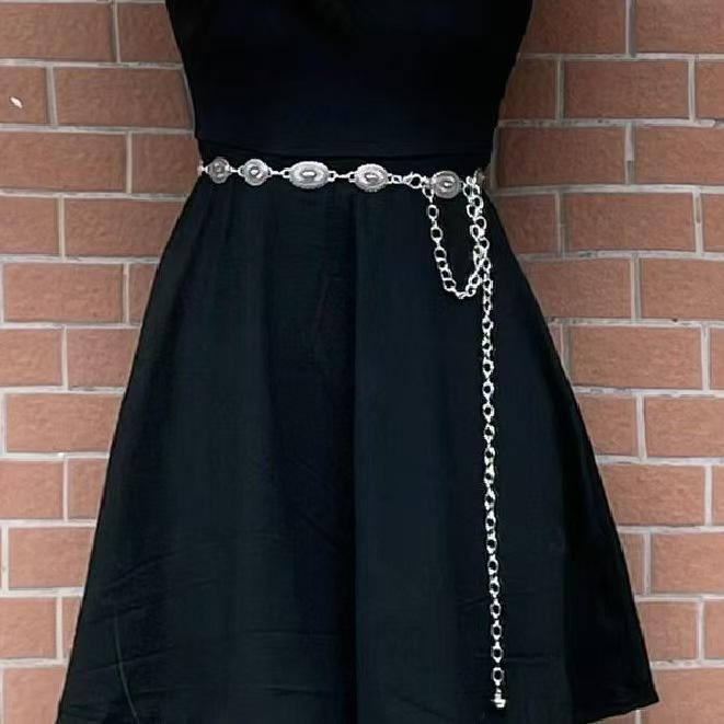 Retro Metal Chain Waist Accessory for Women - Simple European and American Style
