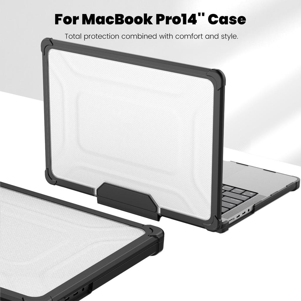 For MacBook Pro 14 inch (2024) (2021)/(2023) (A2442 M1 Pro/M1 Max/A2779) Heat Dissipation Hard PC+TPU Laptop Case with Kickstand