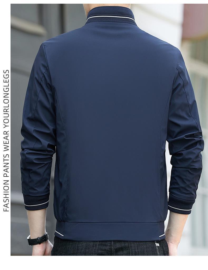 Men's Loose Fit Jacket - Spring & Autumn, Plus Velvet Warmth, Casual Thin Coat, Large Size.