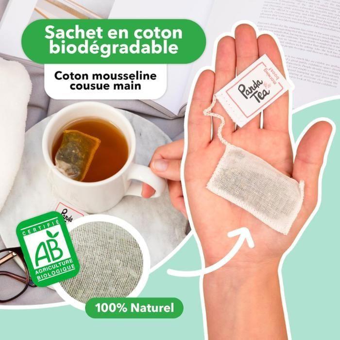 Panda tea - Green Energy - Thé Vert Energisant - Parfüm narancs, vanília és; Citronnelle - BIO - 28 tasak