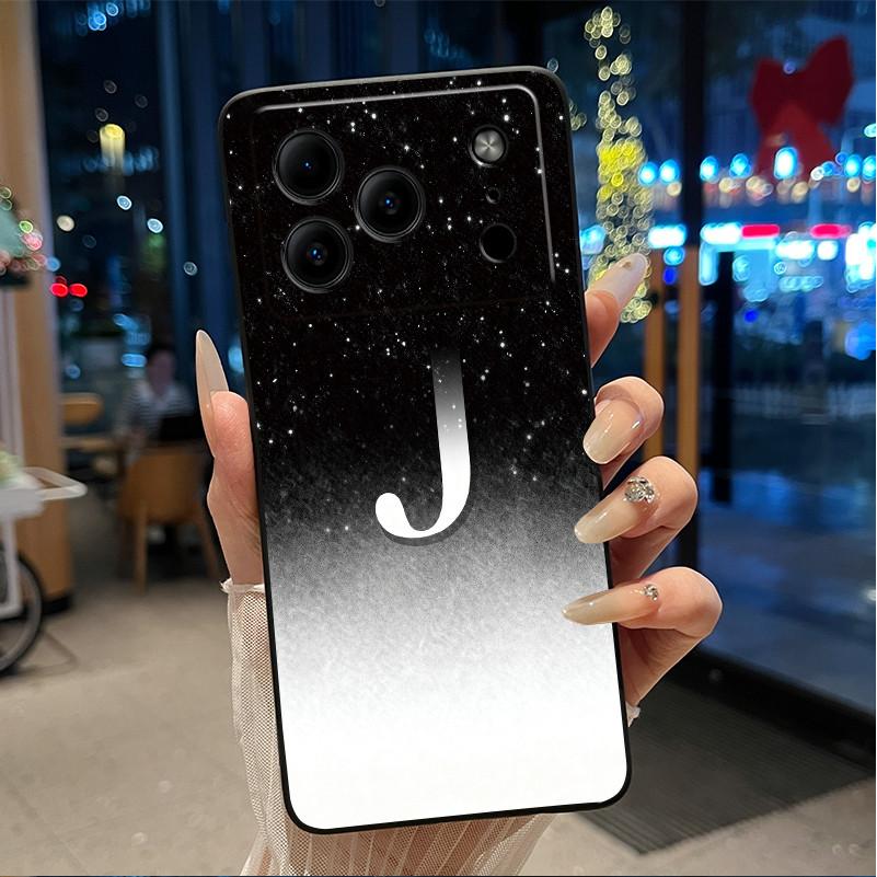 Anti-scratch Couple Phone Case For Doogee Note 56 Unique Letter Design Casing Soft Silicone For Doogee Note 56 Black Cover