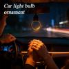 Flat Acrylic Retro Small Bulb Car Hanging Ornament Interior Ambient Lighting Modes For Long Trips Daily Use Auto Decor Accessory
