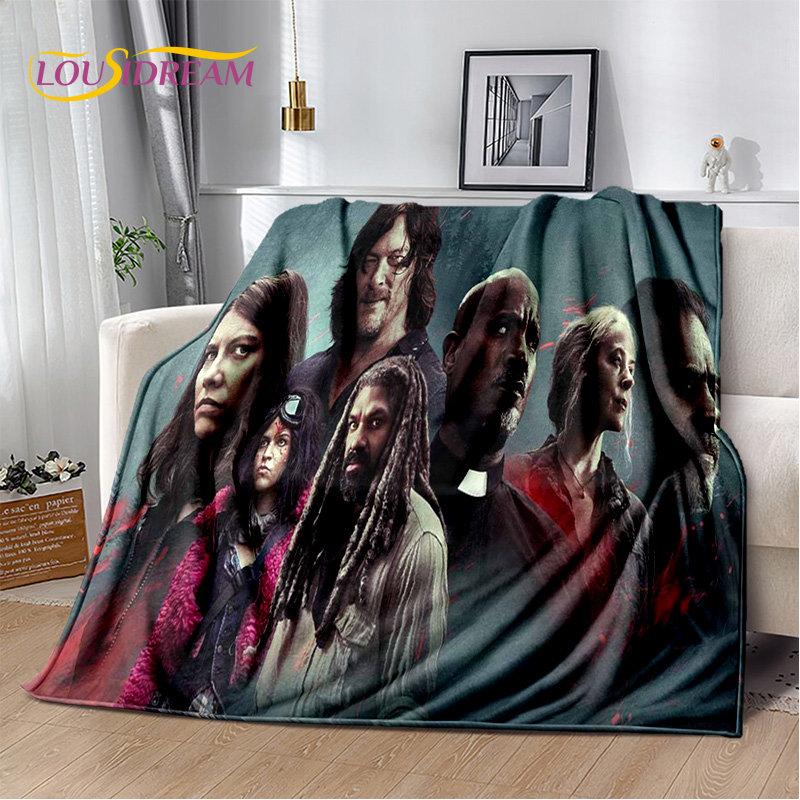 The Walking Dead Horror Soft Plush Blanket,Flannel Blanket Throw Blanket for Living Room Bedroom Bed Sofa Picnic Cover Bettdecke