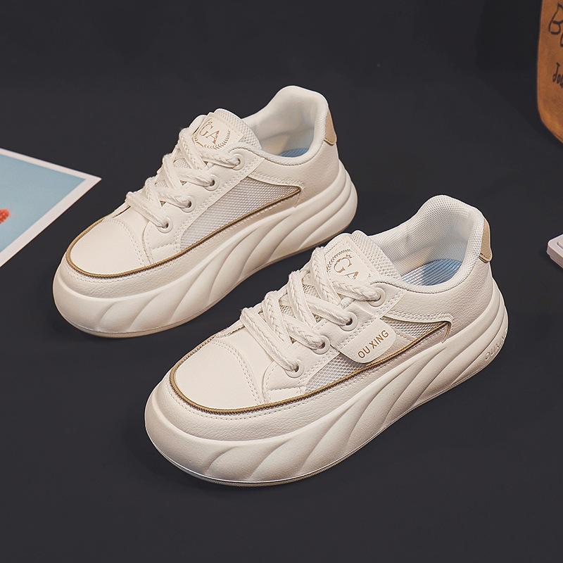Thick Bottom Heightened Shoes Women's Shoes New Versatile Summer Breathable Casual Sneaker Women's White Shoes Board Shoes