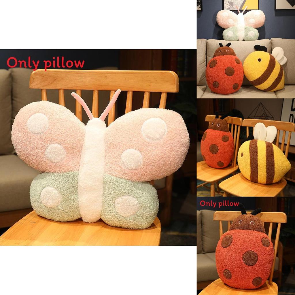 Mignonne Abeille Papillon Coccinelle Peluche Poupée Oreiller Coussin Pour Cadeau Enfants Et Décoration Chambre