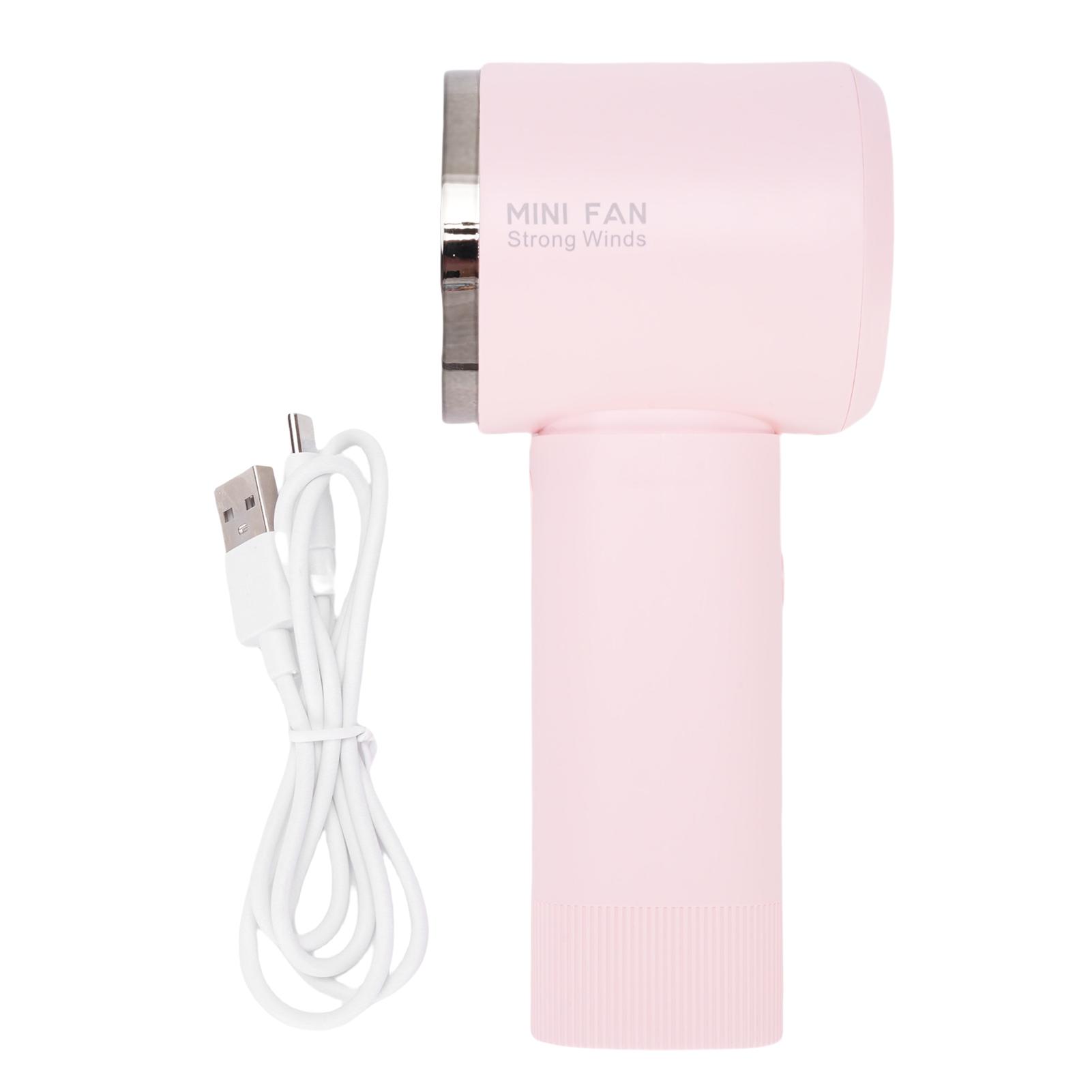 Портативный ручной турбовентилятор 5000 мАч аккумулятор перезаряжаемый персональный вентилятор с 199 скоростями ветра цифровой дис Pink