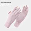 Breathable Ice Silk Fingerless UV Protection Driving and Cycling Gloves
