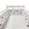 Cotton Baby Anti-Collision Crib Bumper Pad - Removable & Washable, Anti-Pinch Design for Newborns