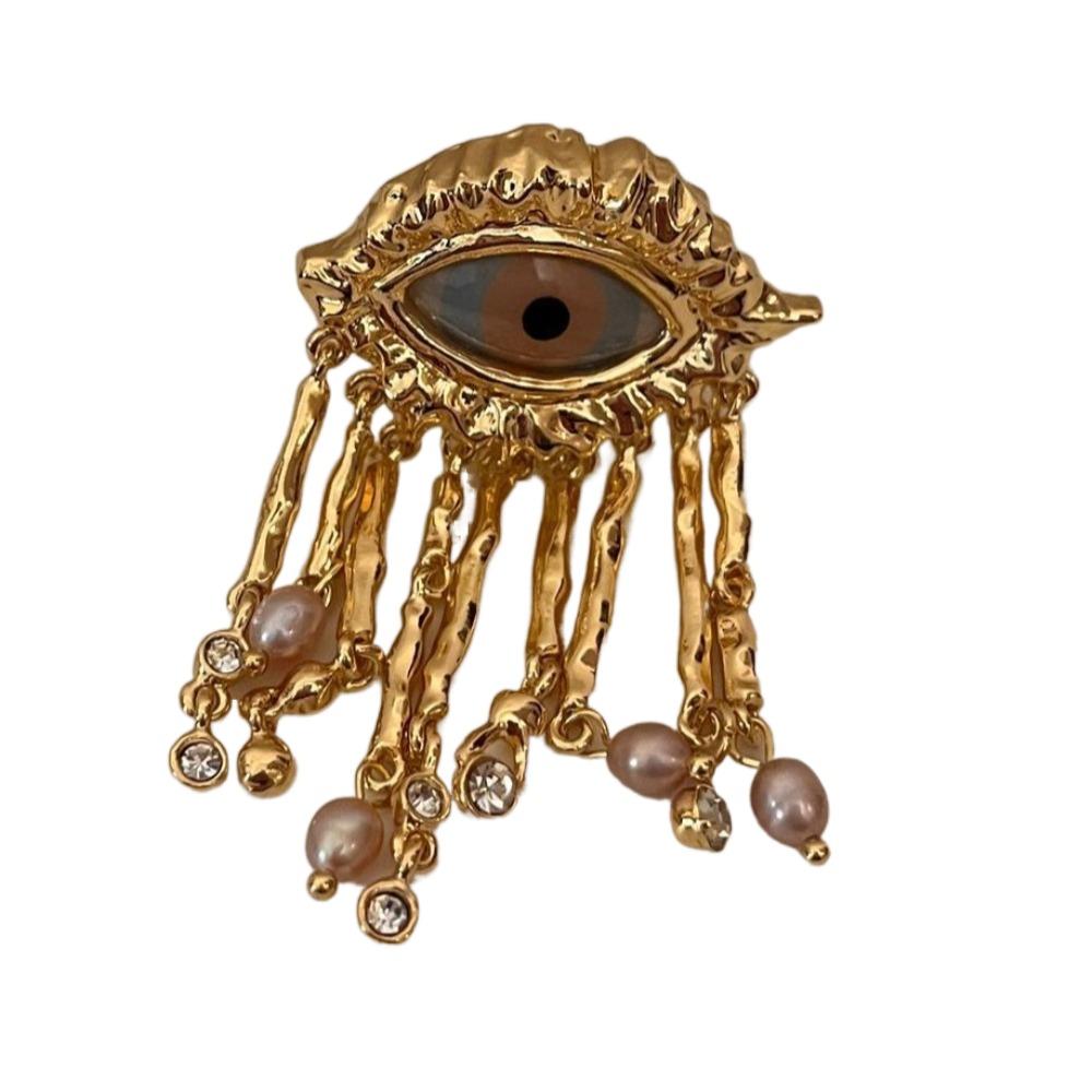 Exaggerated Eyes of Demon Stud Earring Pearl Devil's Eye Ring Devil's Eye Earrings  Party Favors