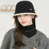 Autumn and Winter Wool Basin Hat Women's Fashionable Warm Knitted Fisherman Hat Showing Face Small Korean Style Hat Bucket Hat To Keep Warm In Winter