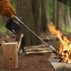 Tragbarer Outdoor-Camping-Flammengasbrenner Edelstahl Gerader Griff Handgehalten Gas Holzkohleanzünder Lagerfeuer Picknick Flammenkanone