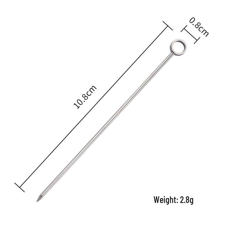 Nerezové dekorativní koktejlové párátka, vidličky na olivy a ovoce do Martini